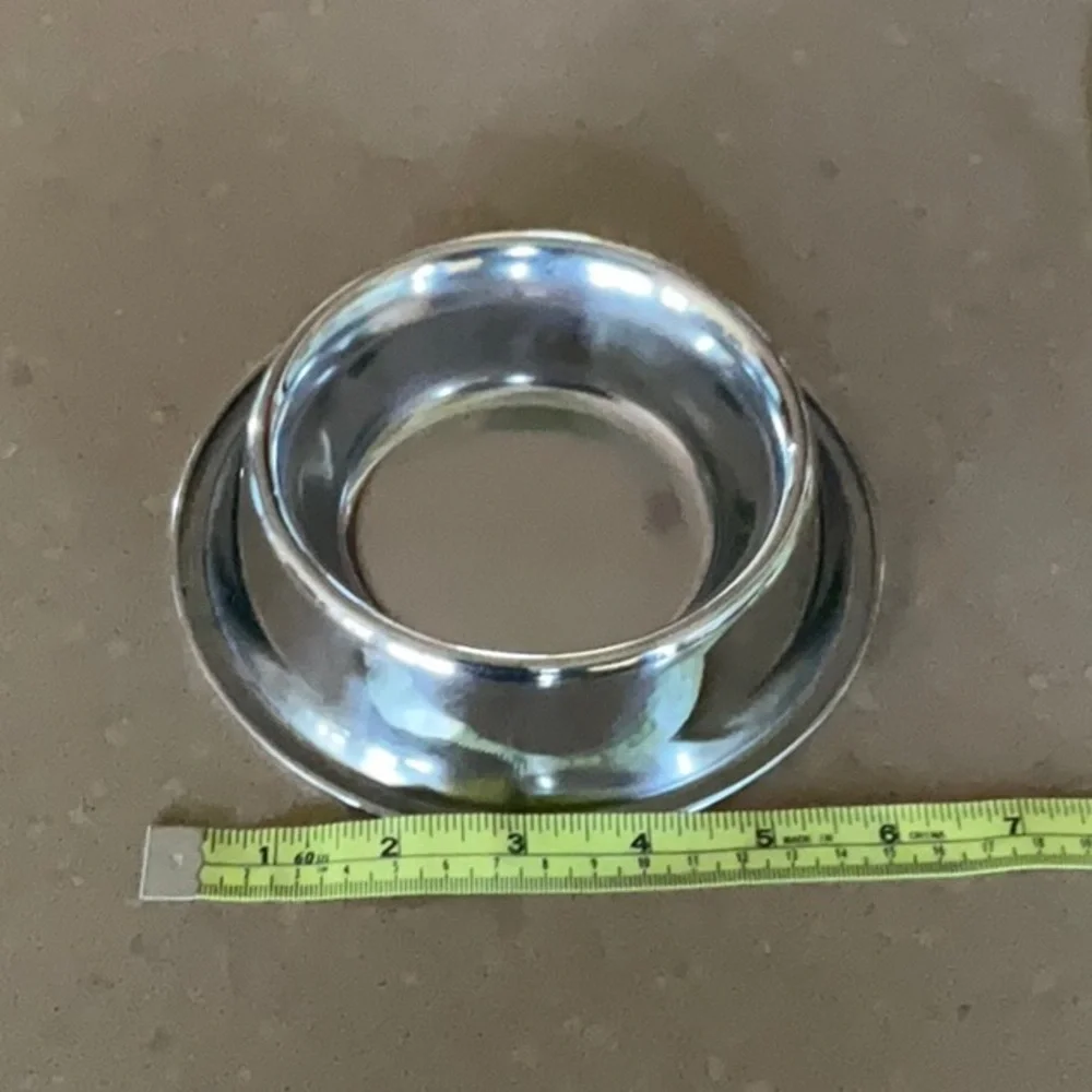 6 inch metal pet food bowl